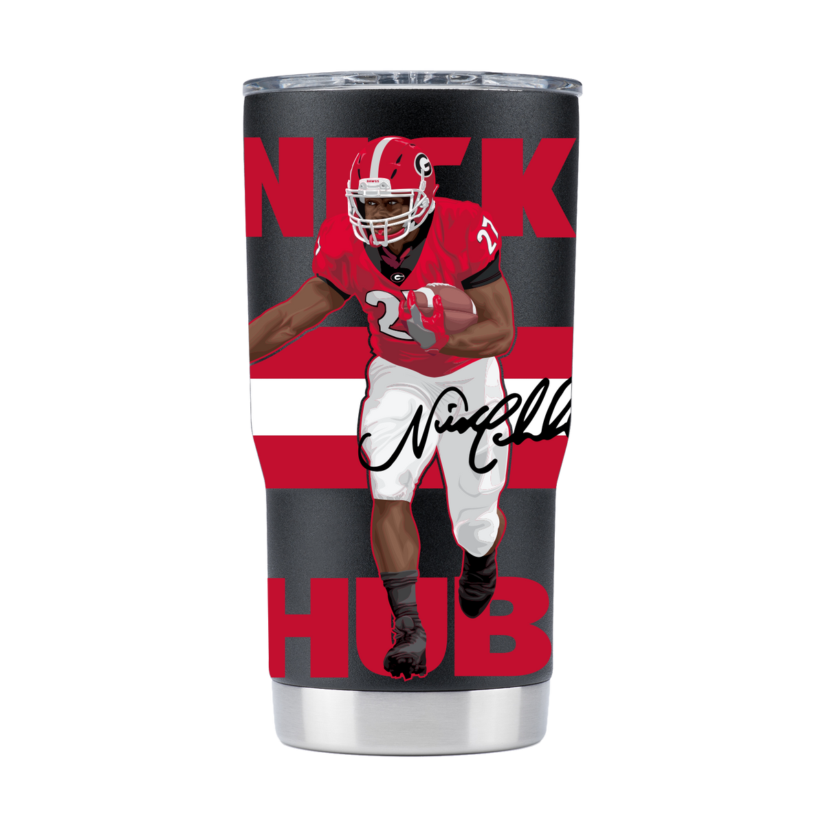 GameTime SideKicks - Georgia Nick Chubb 20oz Black Tumbler - GameTime  Sidekicks