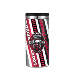 Georgia National Champs 22-Stainless Steel Skinny Can Koozie