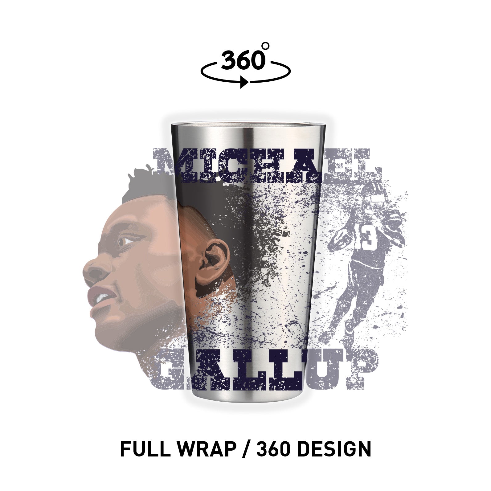 Michael Gallup 16oz Stainless Pint