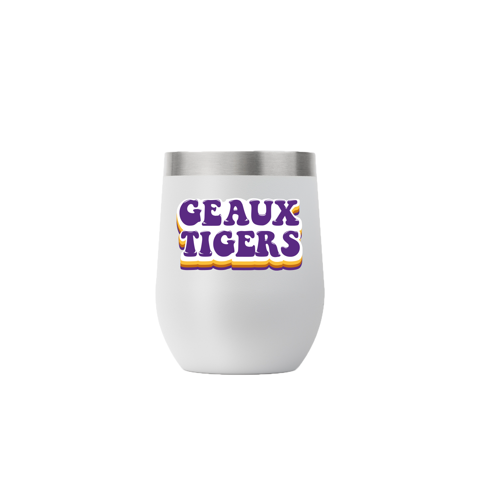 LSU 12oz Stemless Light Gray Retro Tumbler