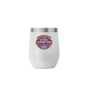 LSU 12oz Stemless '19 Champs Gray Stainless Steel Tumbler