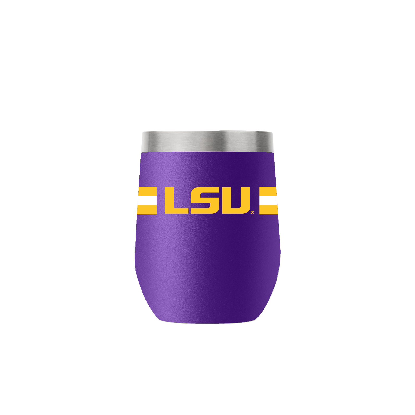 LSU 12oz Stemless Light Gray Tumbler