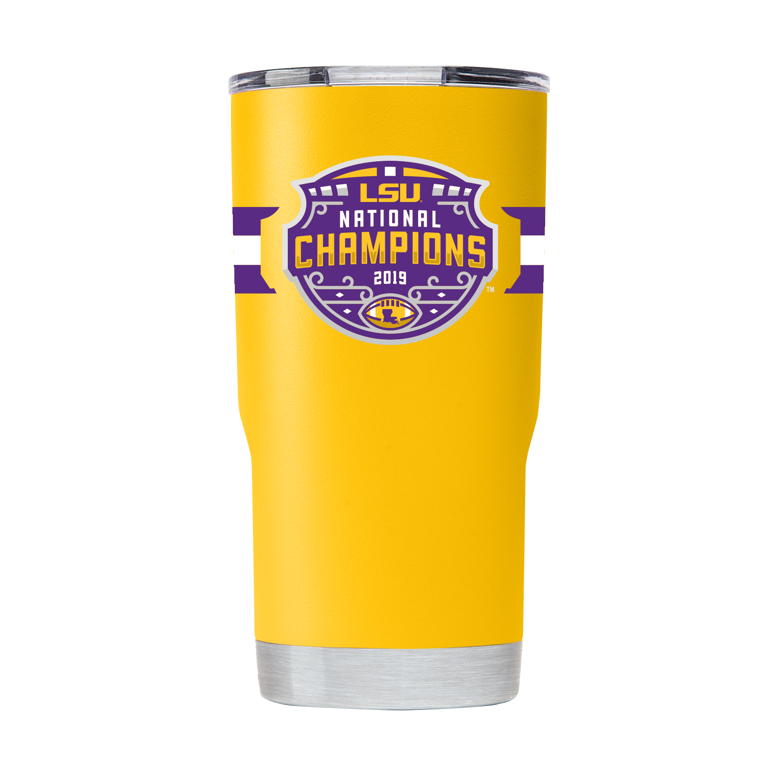 LSU 20oz Yellow'19 Champs Stainless Steel Tumbler