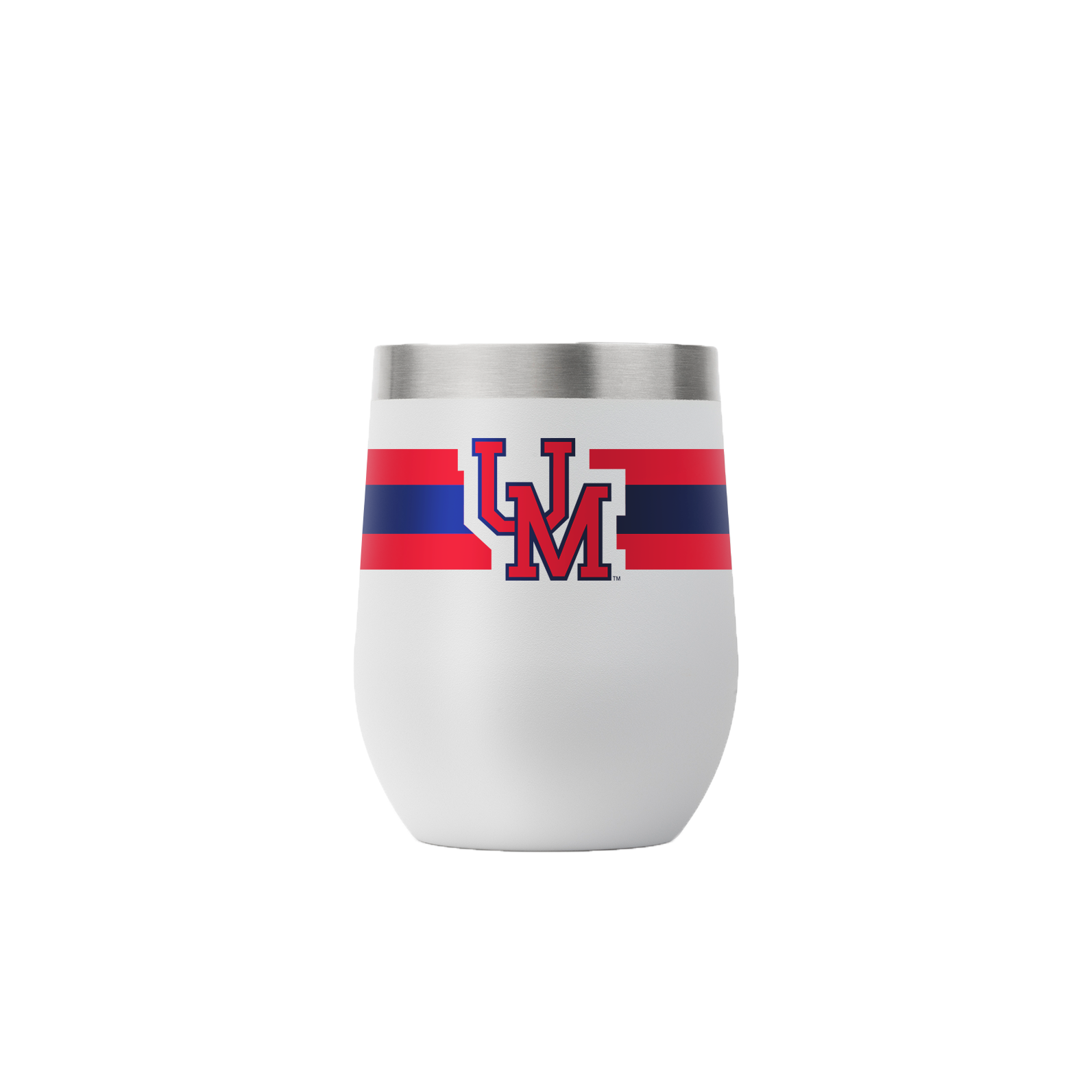 Ole Miss Vault Collection 12oz Stemless Light Gray Tumbler