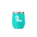 Ole Miss 12oz Stemless Teal Tumbler