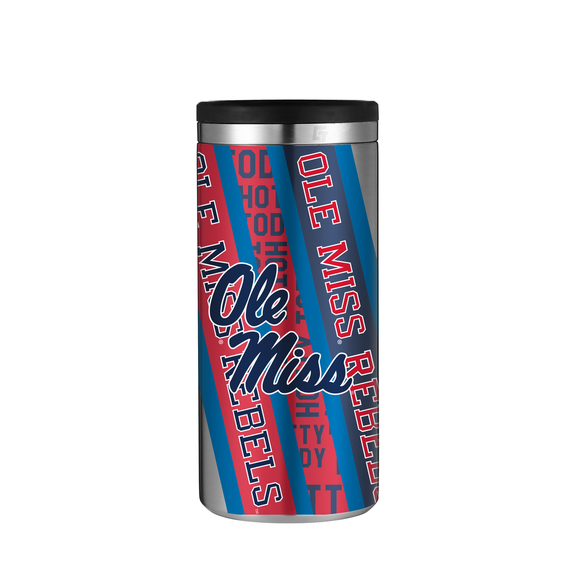 Ole Miss Stainless Steel Skinny Can Koozie