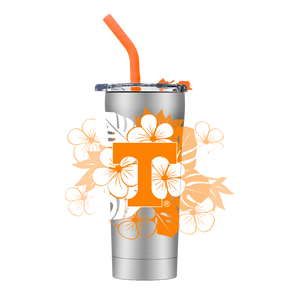 Tennessee Straw Floral Tumbler