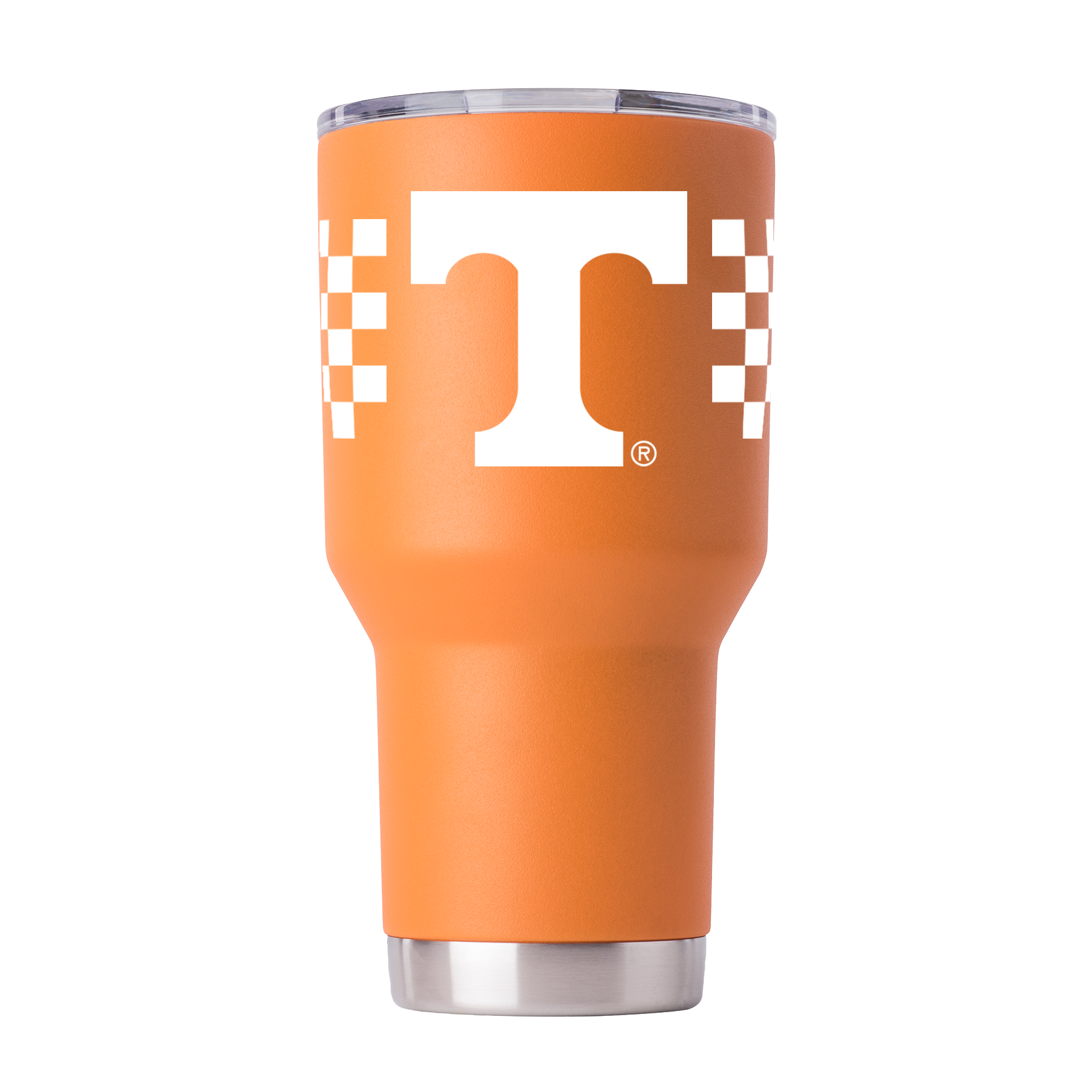 Tennessee 30oz Orange Tumbler w- Checkerboard