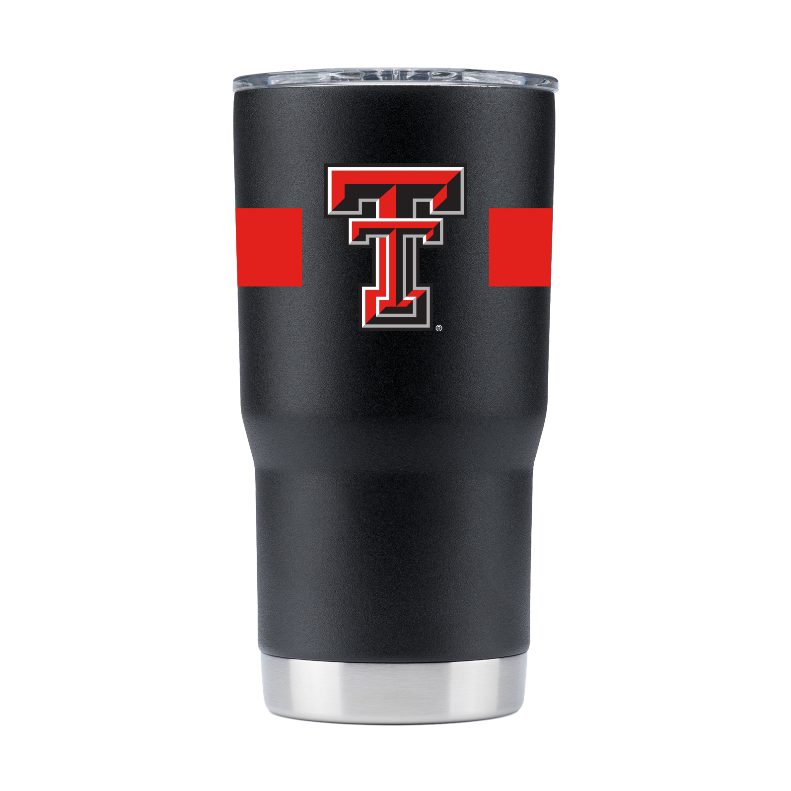 Texas Tech 20oz Red Raiders Black Tumbler w-Stripes