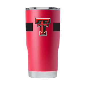 Texas Tech 20oz Red Raiders Red Tumbler w-Stripes