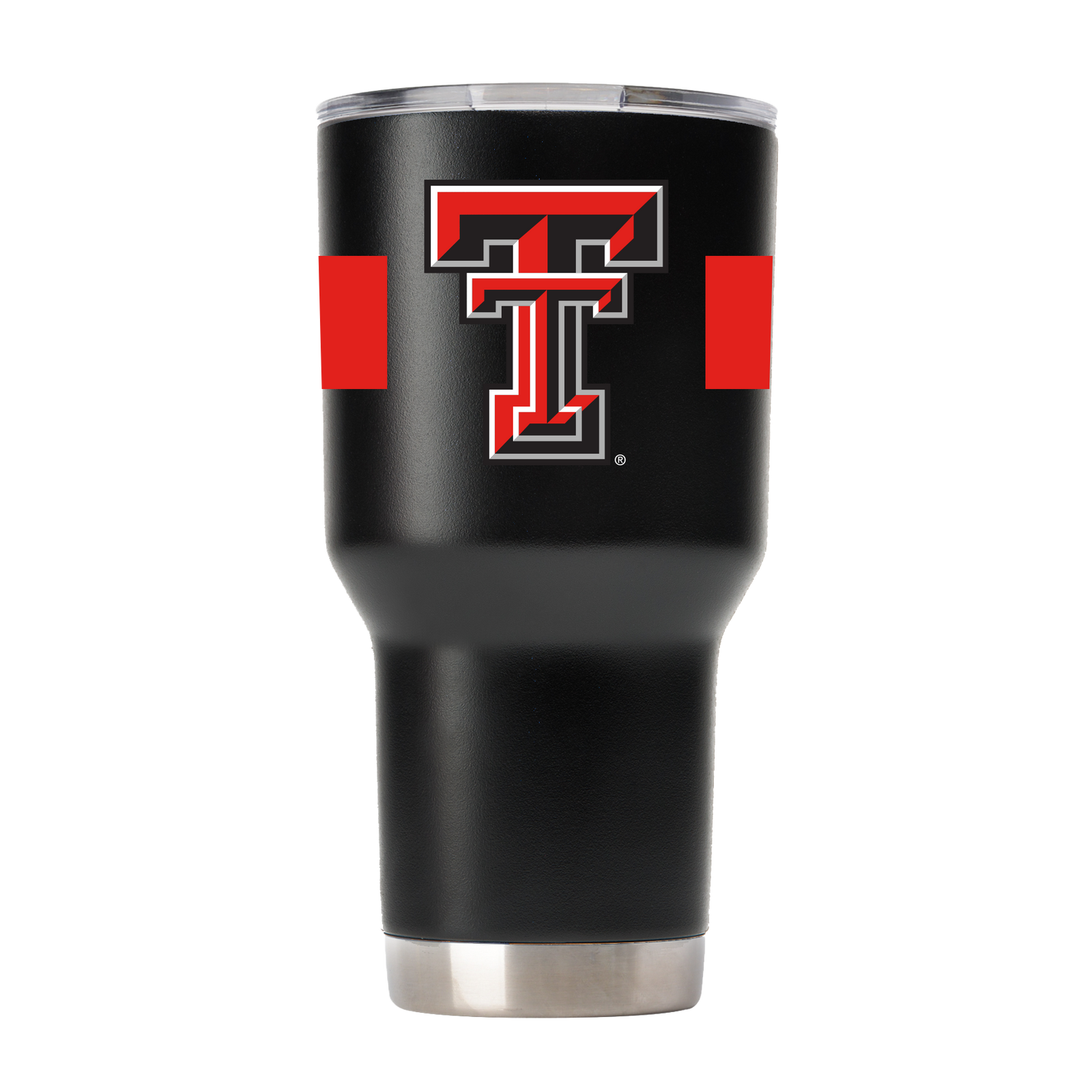 Texas Tech Geometric Cold Cup Bling Red Tumbler With Straw – Red