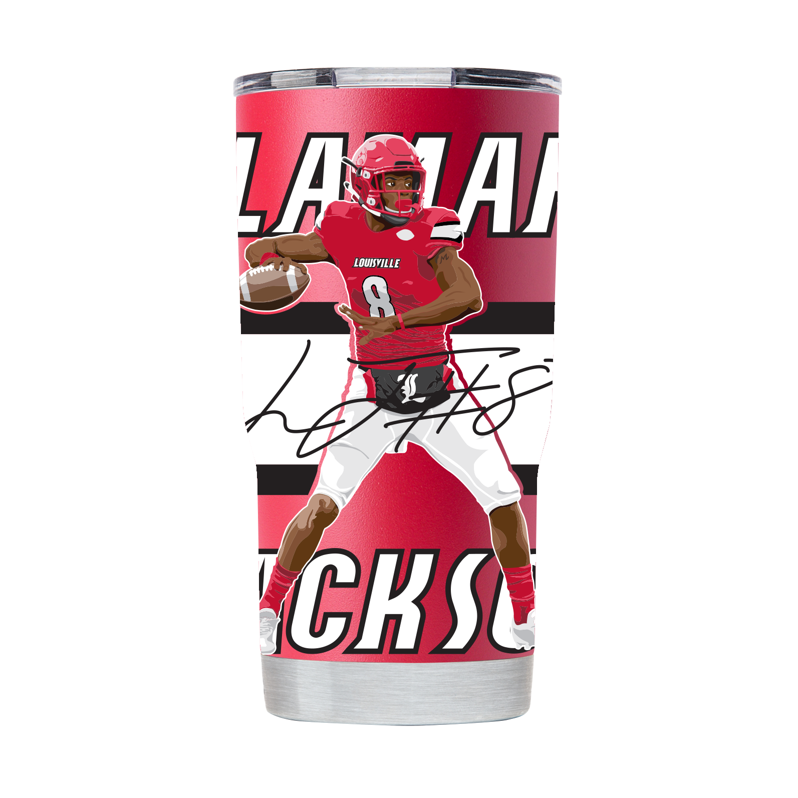 Lamar Jackson 20oz Red Tumbler