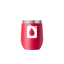 Red stemless water tumbler from Waterboys, 12oz capacity, by gametimesidekicks, with a sleek, modern design.