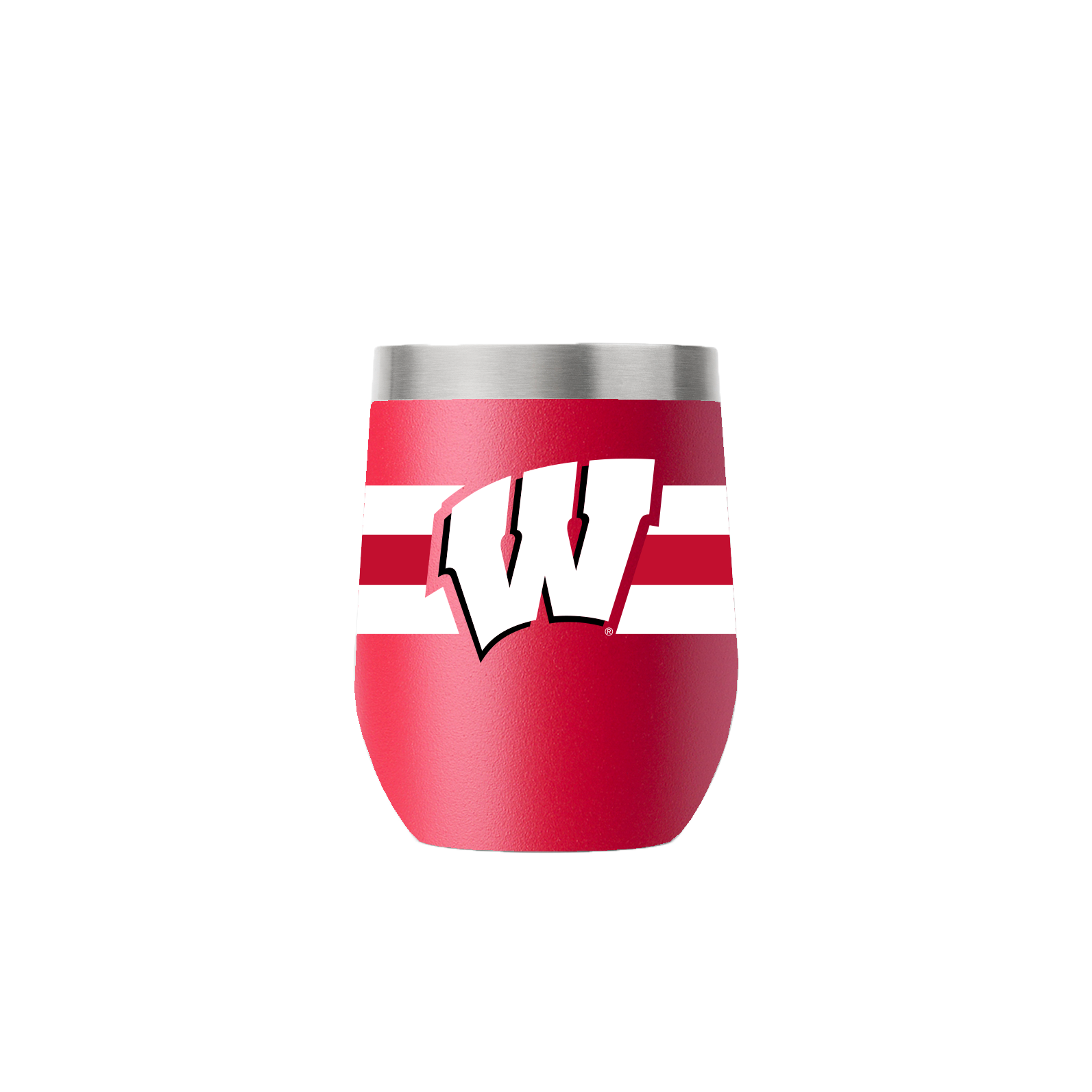 Wisconsin 12oz Stemless Red Tumbler