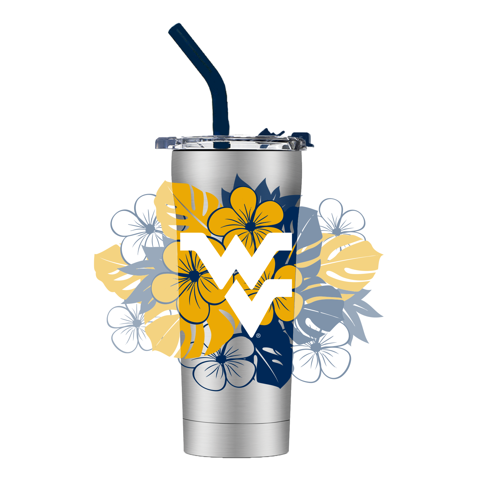 GameTime SideKicks - West Virginia 20 oz Yellow Tumbler - GameTime